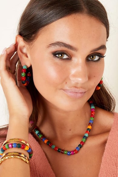 Bracelet coloré avec des détails dorés Multicouleur Acier inoxydable h5 Image3